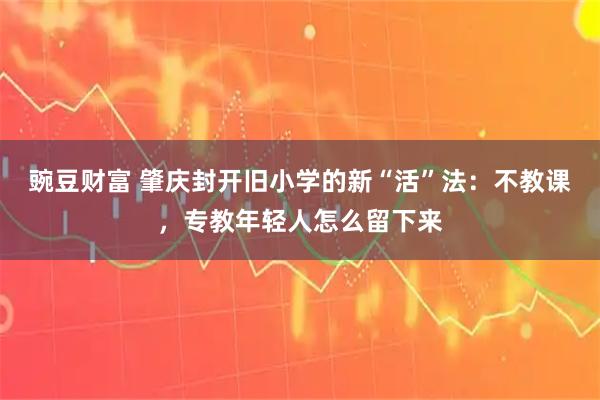 豌豆财富 肇庆封开旧小学的新“活”法：不教课，专教年轻人怎么留下来
